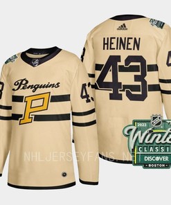 Danton Heinen 43 Pittsburgh Penguins 2023 Winter Classic Cream Jersey - Robokeg