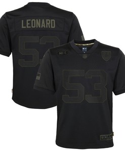 Darius Leonard Indianapolis Colts Youth 2020 Salute To Service Game Jersey - Black - Robokeg