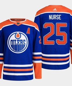Darnell Nurse 25 Edmonton Oilers Blue Jersey 2022-23 Primegreen Home - Robokeg