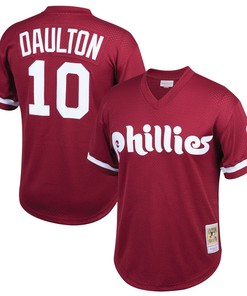 Darren Daulton Philadelphia Phillies Mitchell & Ness Cooperstown Collection Mesh Batting Practice Jersey - Burgundy Mlb - Robokeg