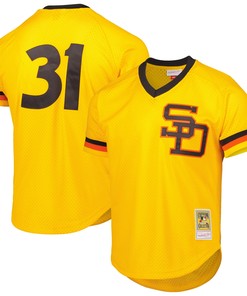 Dave Winfield San Diego Padres Mitchell & Ness Cooperstown Collection Mesh Batting Practice Jersey - Gold Mlb - Robokeg