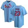 David Freese 23 St. Louis Cardinals Alternate Jersey - Men Light Blue - Robokeg