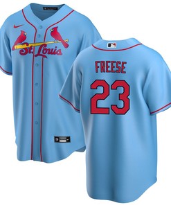 David Freese 23 St. Louis Cardinals Alternate Jersey - Men Light Blue - Robokeg