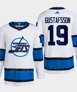 David Gustafsson 19 Reverse Retro 2.0 2022 Winnipeg Jets White Jersey Primegreen - Robokeg