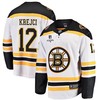 David Krejci 12 Boston Bruins Stanley Cup 2023 Playoffs Patch Away Breakaway Men Jersey - White - Robokeg