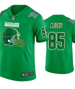 David Njoku Cleveland Browns #85 Jersey St. Patricks Day Kelly Green Lucky - Men - Robokeg