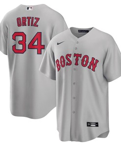 David Ortiz 34 Boston Red Sox Road Men Jersey - Gray - Robokeg