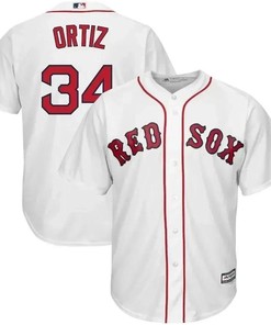 David Ortiz Boston Red Sox Home Official Cool Base Player Jersey - White - Robokeg