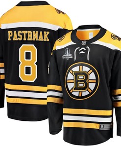 David Pastrnak 8 Boston Bruins Stanley Cup 2023 Playoffs Patch Home Breakaway Men Jersey - Black - Robokeg