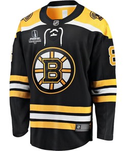 David Pastrnak 8 Boston Bruins Stanley Cup 2023 Playoffs Patch Home Breakaway Men Jersey - Black - Robokeg