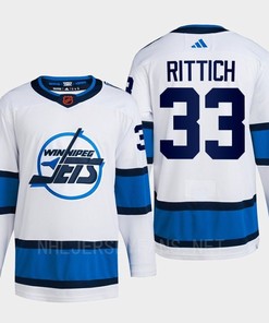 David Rittich 33 Reverse Retro 2.0 2022 Winnipeg Jets White Jersey Primegreen - Robokeg