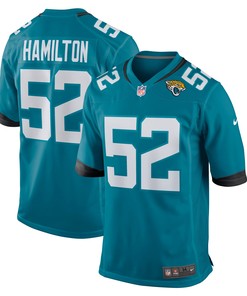 Davon Hamilton Jacksonville Jaguars Game Jersey - Teal Nfl - Robokeg