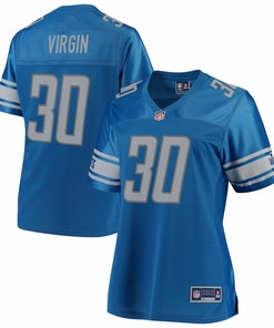 Dee Virgin Detroit Lions Nfl Pro Line Womens Team Player Jersey - Blue - Robokeg