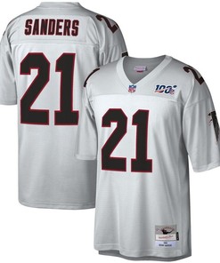 Deion Sanders Atlanta Falcons Nfl 100 Retired Player Legacy Jersey Platinum - Robokeg
