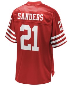 Deion Sanders San Francisco 49ers Nfl Pro Line Retired Player Team Jersey - Scarlet - Robokeg