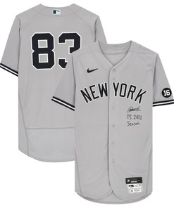 Deivi Garcia New York Yankees Fanatics Autographed Player-issued #83 Jersey From The 2021 Mlb Season With Pi 2021 Season Inscription - Gray - Robokeg