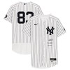 Deivi Garcia New York Yankees Fanatics Autographed Player-issued #83 Pinstripe Jersey From The 2021 Mlb Season With Pi 2021 Season Inscription - White - Robokeg