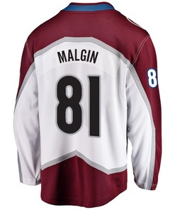 Denis Malgin 81 Colorado Avalanche Stanley Cup 2023 Playoffs Patch Away Breakaway Men Jersey - White - Robokeg