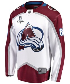Denis Malgin 81 Colorado Avalanche Stanley Cup 2023 Playoffs Patch Away Breakaway Men Jersey - White - Robokeg
