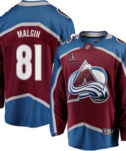 Denis Malgin 81 Colorado Avalanche Stanley Cup 2023 Playoffs Patch Home Breakaway Men Jersey - Burgundy - Robokeg