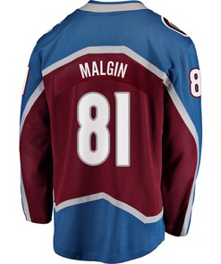 Denis Malgin 81 Colorado Avalanche Stanley Cup 2023 Playoffs Patch Home Breakaway Men Jersey - Burgundy - Robokeg