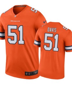Denver Broncos #51 Todd Davis Nike Color Rush Orange Jersey - Robokeg