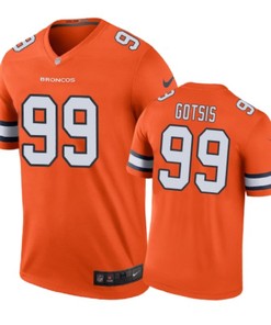 Denver Broncos #99 Adam Gotsis Nike Color Rush Orange Jersey - Robokeg