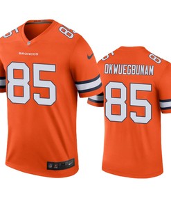 Denver Broncos Albert Okwuegbunam Orange Color Rush Legend Jersey - Robokeg