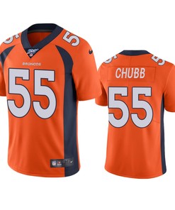 Denver Broncos Bradley Chubb Orange 100th Season Vapor Limited Jersey - Robokeg