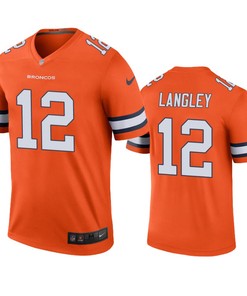 Denver Broncos Brendan Langley Orange Color Rush Legend Jersey - Robokeg