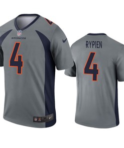 Denver Broncos Brett Rypien Gray Inverted Legend Jersey - Robokeg