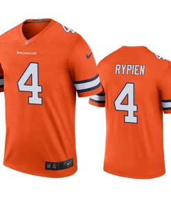 Denver Broncos Brett Rypien Orange Color Rush Legend Jersey - Robokeg