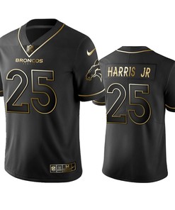 Denver Broncos Chris Harris Jr Black Golden Edition 2019 Vapor Untouchable Limited Jersey - Mens - Robokeg