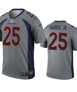 Denver Broncos Chris Harris Jr Gray Inverted Legend Jersey - Robokeg