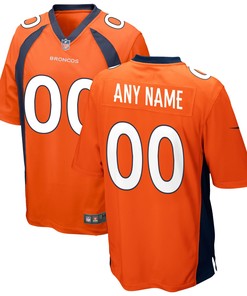 Denver Broncos Custom Game Jersey - Orange Custom Jerseys Nfl - Robokeg