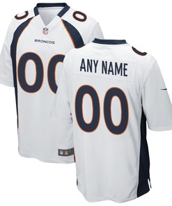Denver Broncos Custom Game Jersey - White Custom Jerseys Nfl - Robokeg