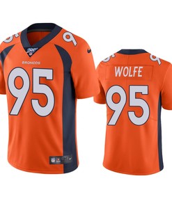 Denver Broncos Derek Wolfe Orange 100th Season Vapor Limited Jersey - Robokeg