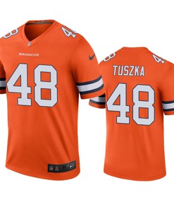 Denver Broncos Derrek Tuszka Orange Color Rush Legend Jersey - Robokeg