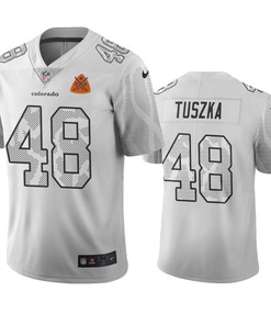 Denver Broncos Derrek Tuszka White City Edition Vapor Limited Jersey - Robokeg