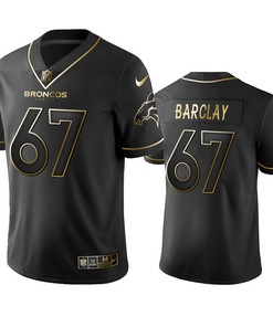 Denver Broncos Don Barclay Black Golden Edition 2019 Vapor Limited Jersey - Mens - Robokeg