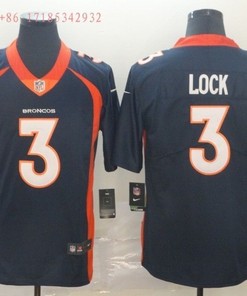 Denver Broncos Drew Lock #3 2020 Nfl Black Jersey Jersey - Robokeg