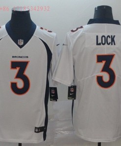 Denver Broncos Drew Lock #3 2020 Nfl White Jersey Jersey - Robokeg