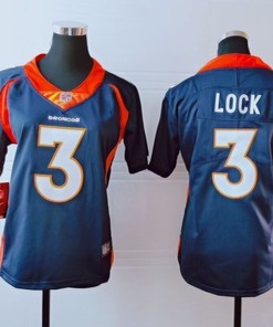 Denver Broncos Drew Lock #3 Nfl 2020 Navy Womens Jersey - Robokeg