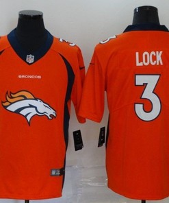 Denver Broncos Drew Lock #3 Nfl 2020 Orange Jersey - Robokeg