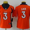 Denver Broncos Drew Lock #3 Nfl 2020 Orange Womens Jersey - Robokeg