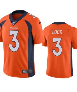 Denver Broncos Drew Lock Orange 100th Season Vapor Limited Jersey - Robokeg