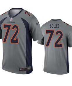 Denver Broncos Garett Bolles Gray Inverted Legend Jersey - Robokeg