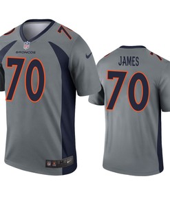 Denver Broncos Jawuan James Gray Inverted Legend Jersey - Robokeg