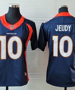 Denver Broncos Jerry Jeudy #10 Nfl 2020 Navy Womens Jersey - Robokeg