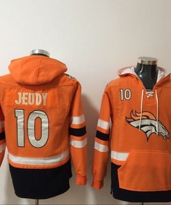 Denver Broncos Jerry Jeudy #10 Nfl 2020 Orange Hoodie Jersey - Robokeg